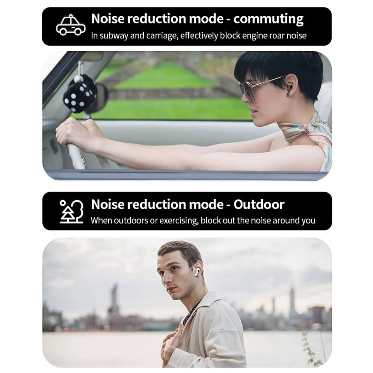 Premium Active Noises Cancellation Touch Screen Earbuds