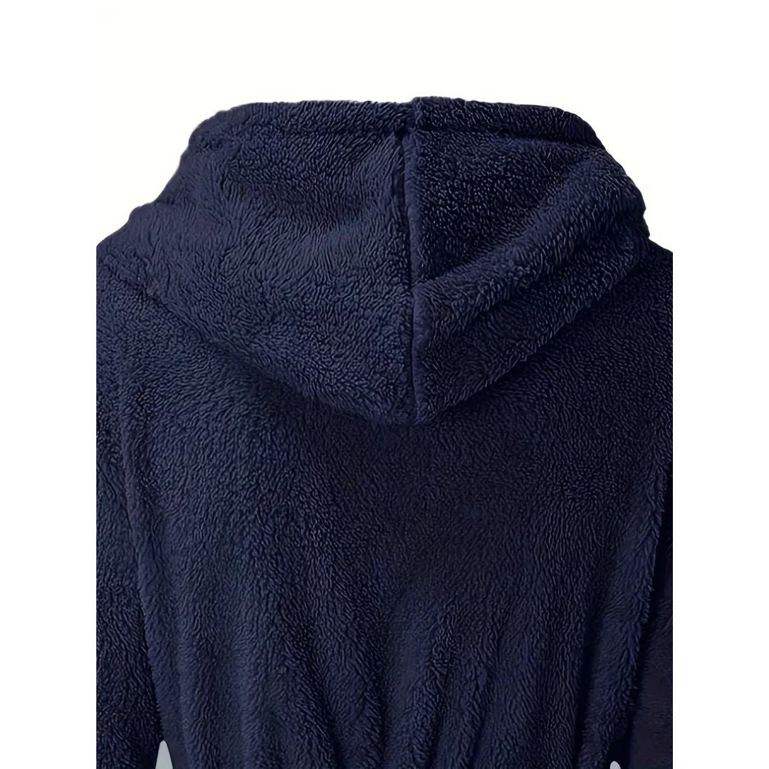 Premium Winter Plush Hooded Bathrobe