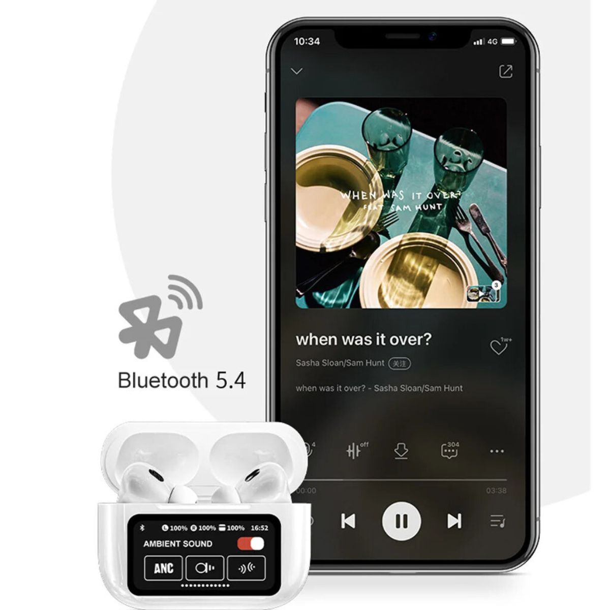 Premium Active Noises Cancellation Touch Screen Earbuds