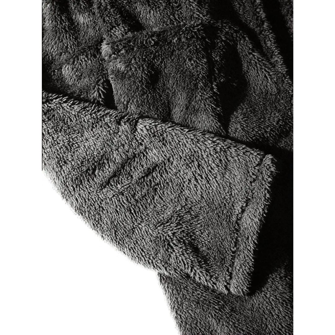 Premium Winter Plush Hooded Bathrobe