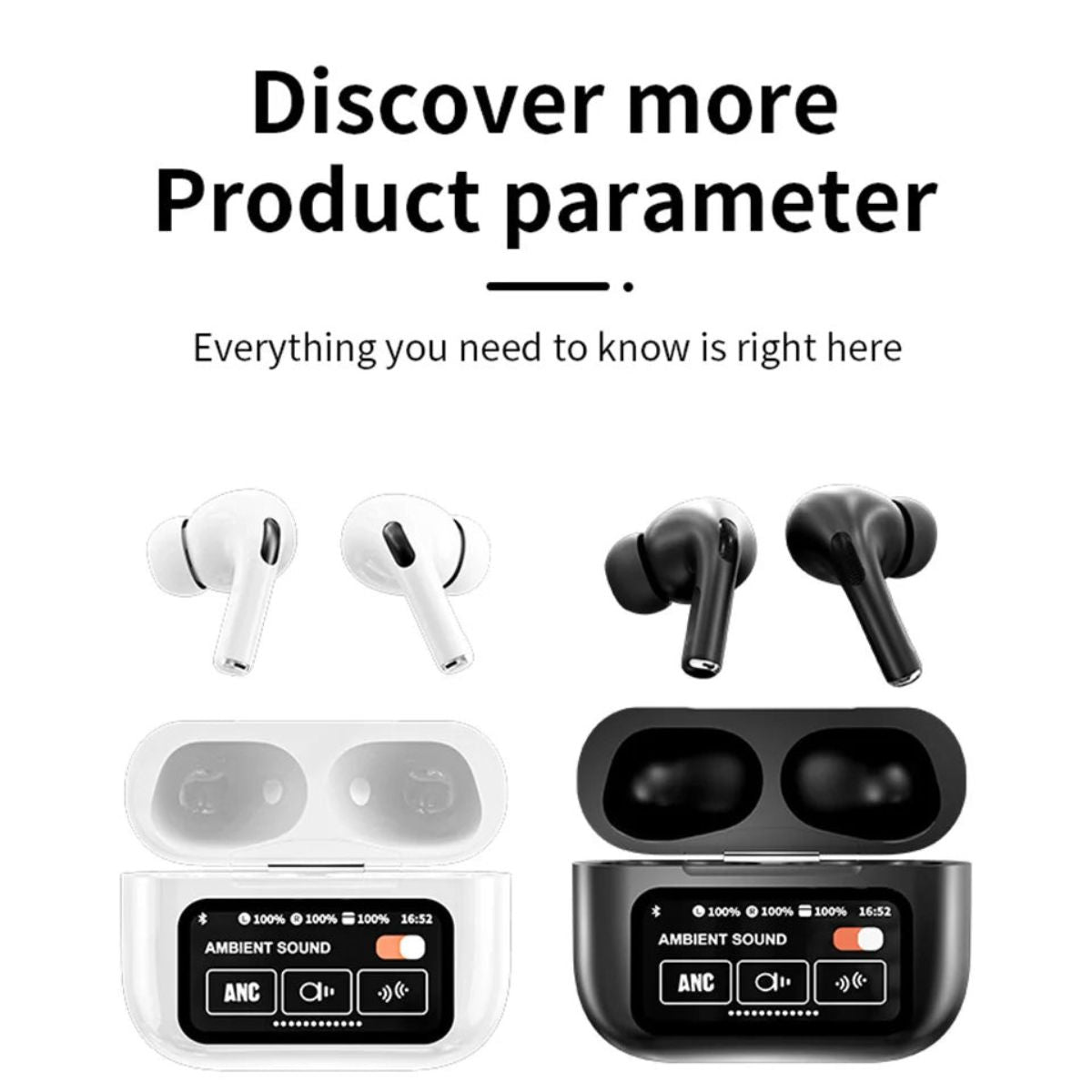 Premium Active Noises Cancellation Touch Screen Earbuds