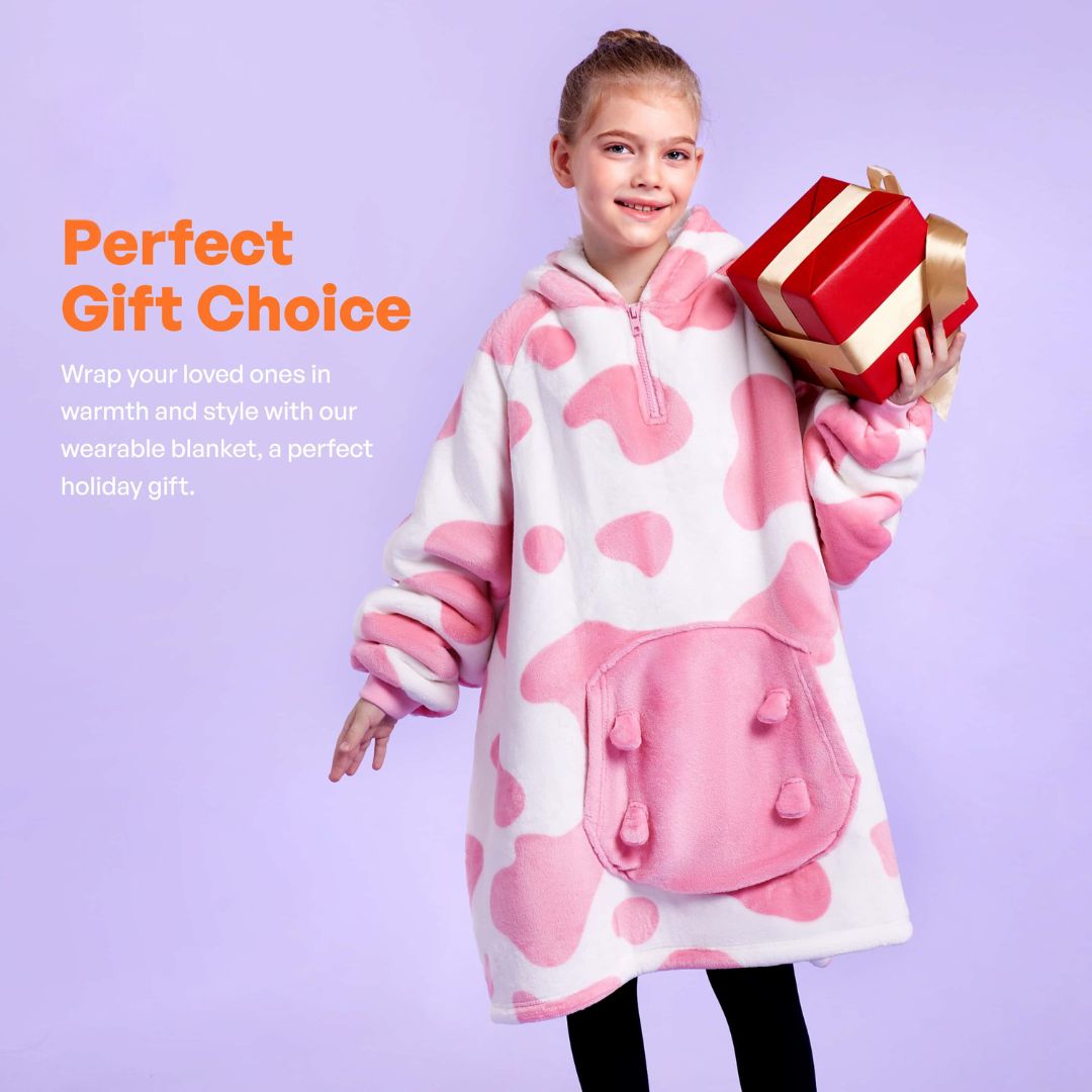 Premium Blanket Strawberry Cow For Kids