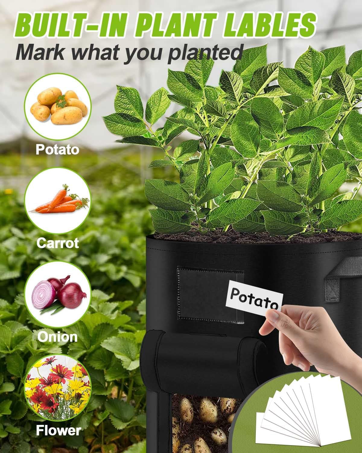 Premium Pack 10 Gallon Plant Grow Bags