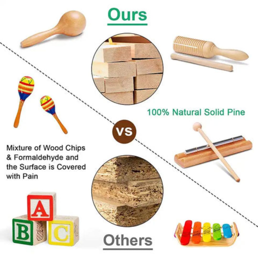 Premium Wooden Music Exploration Kit (10 Instruments)