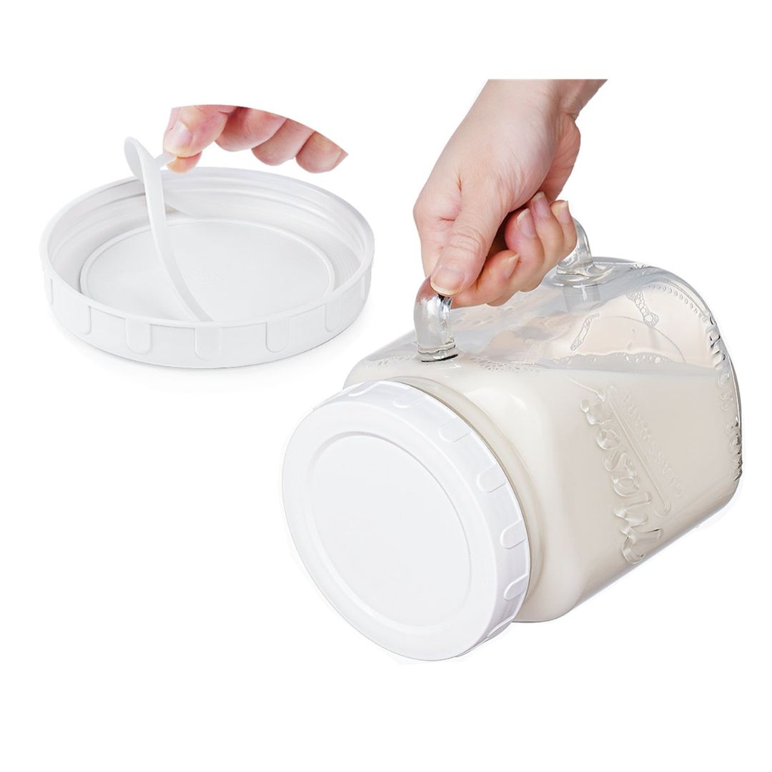 Premium Pcs 74 Oz Super Large Mason Jars With Glass Handle & Screw Lid