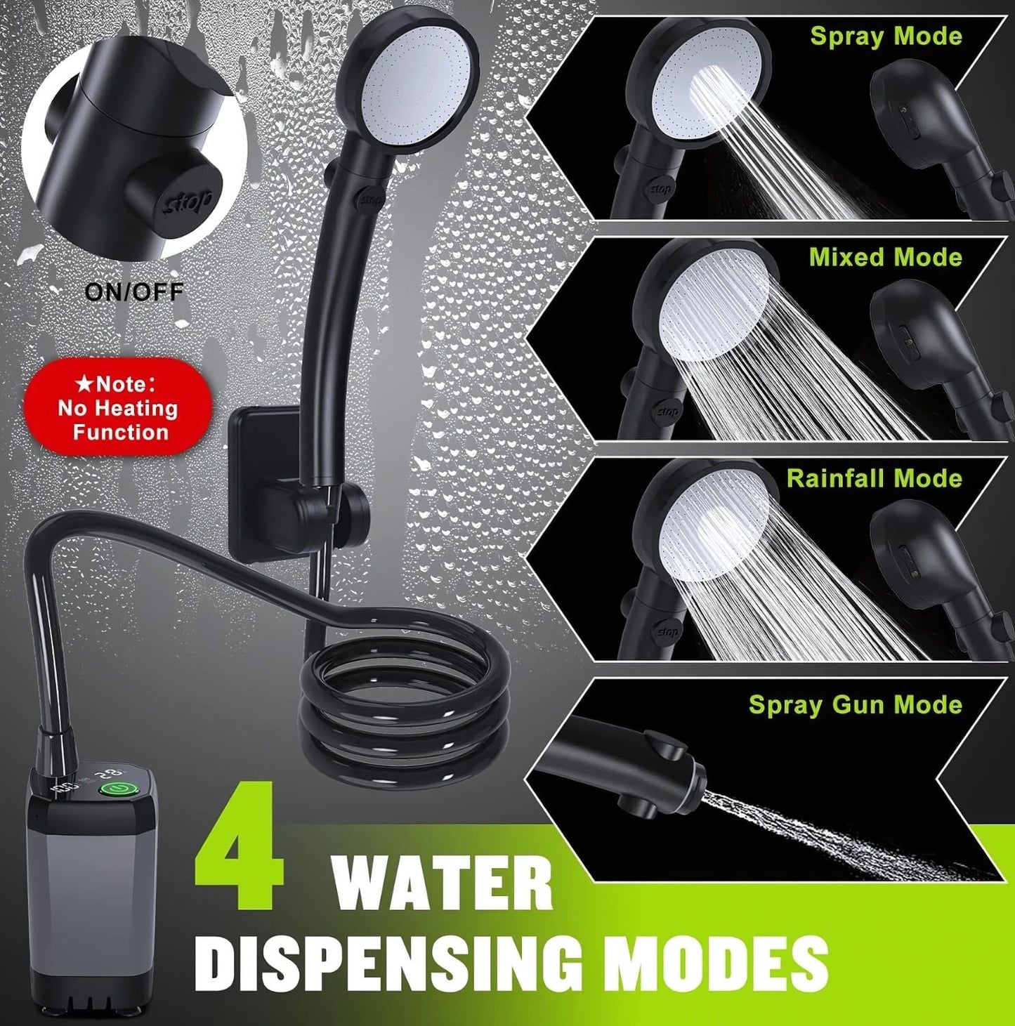 Premium Electric Camping Shower
