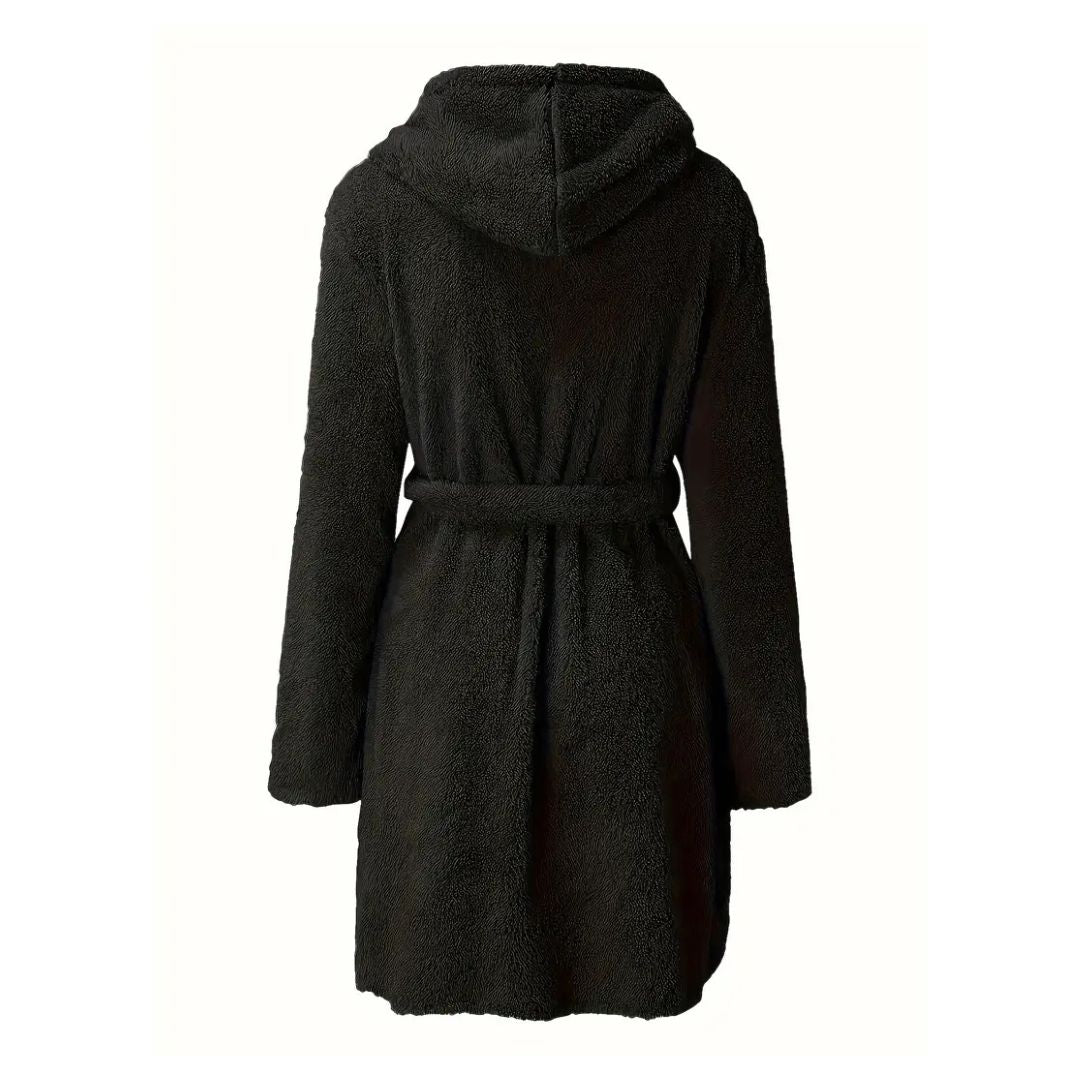Premium Winter Plush Hooded Bathrobe