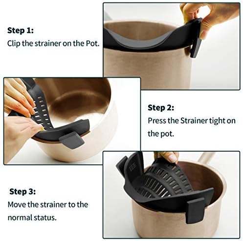 Premium On Strainer Silicone for All Pots and Pans