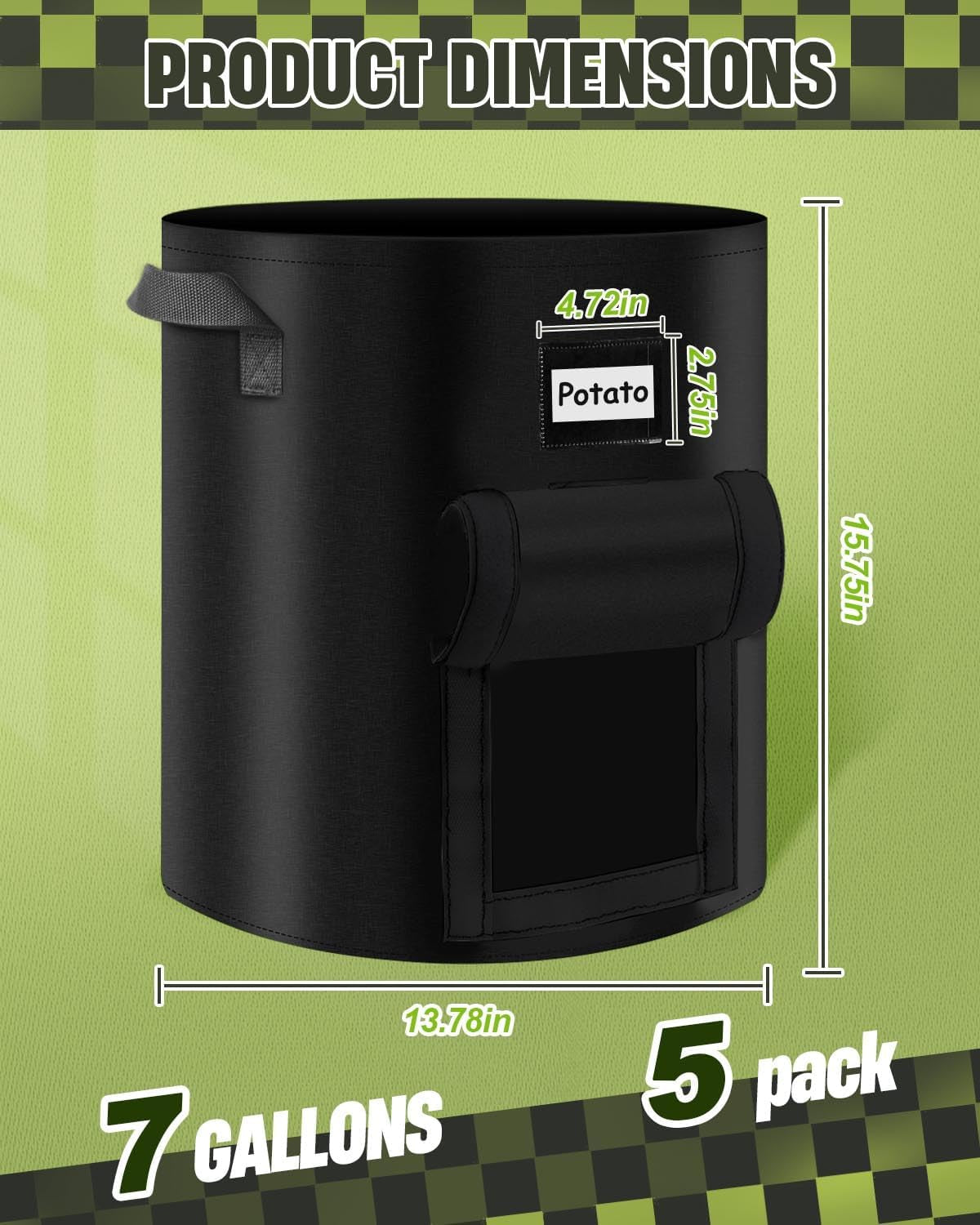 Premium Pack 10 Gallon Plant Grow Bags