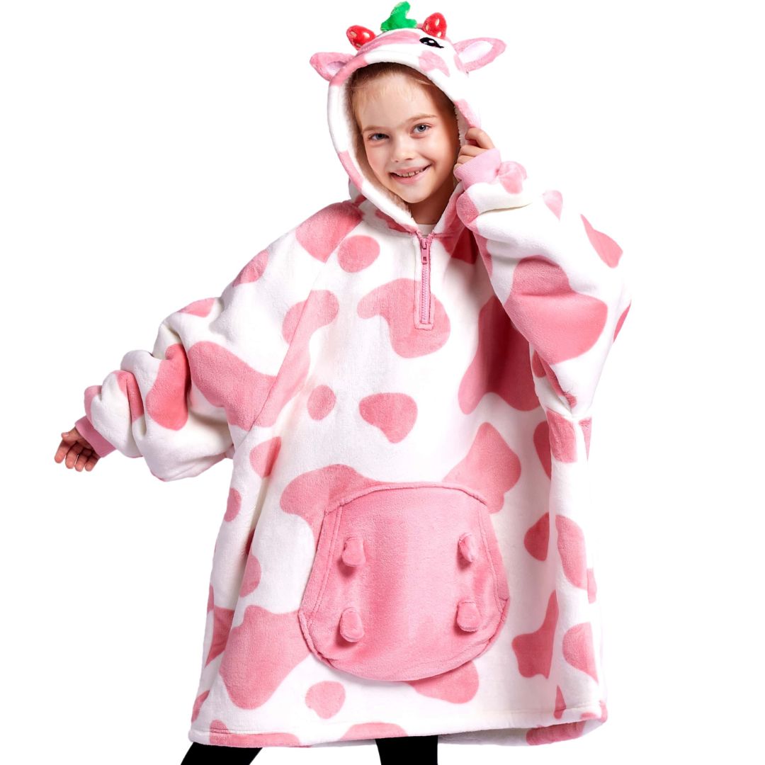 Premium Blanket Strawberry Cow For Kids