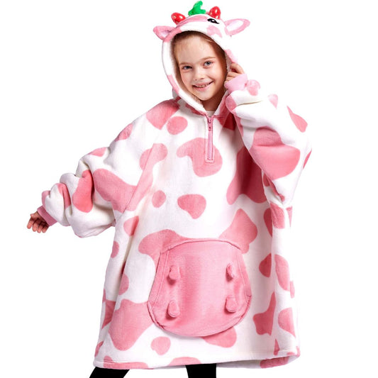 Premium Blanket Strawberry Cow For Kids