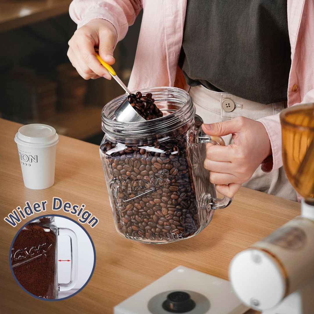 Premium Pcs 74 Oz Super Large Mason Jars With Glass Handle & Screw Lid