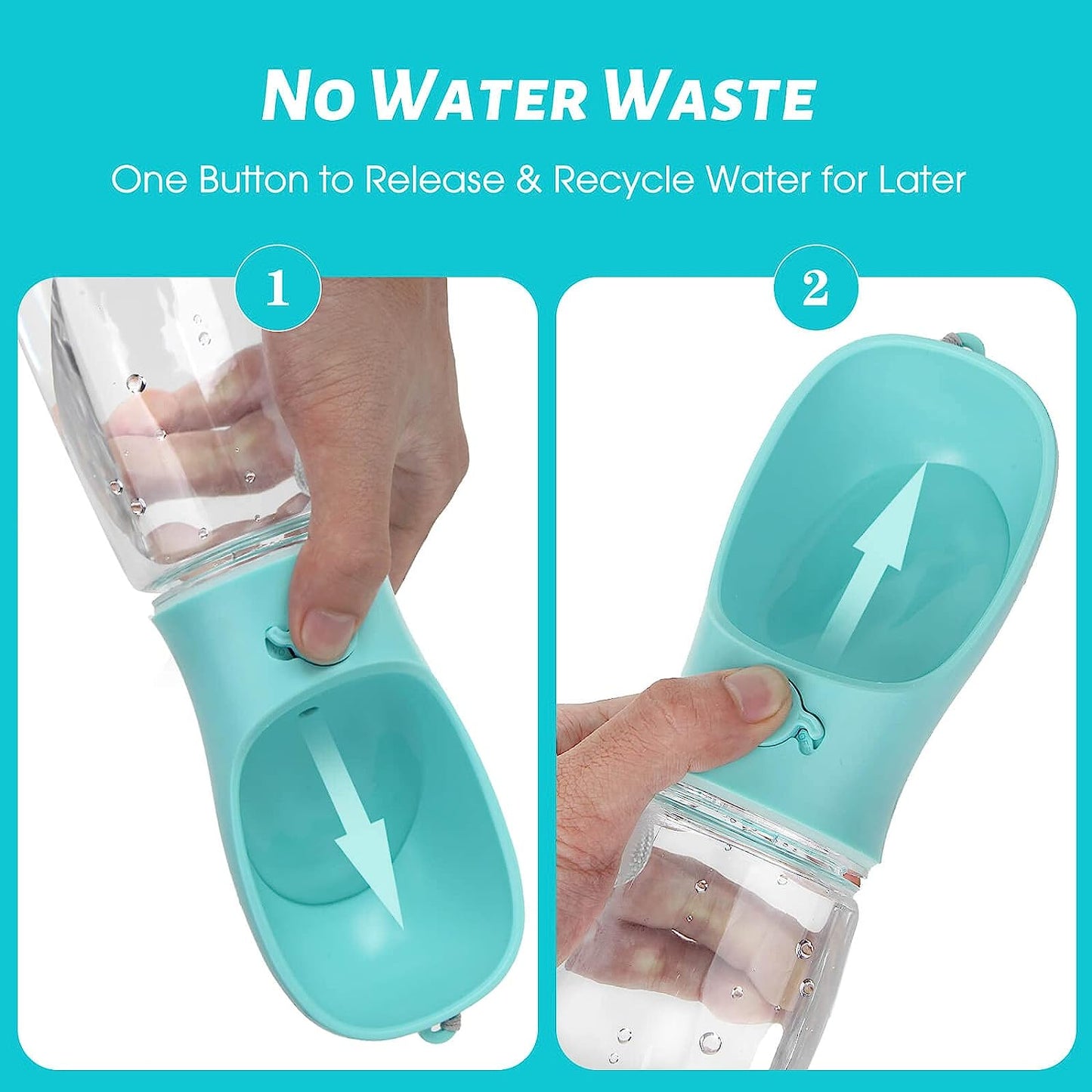 Premium Water Bottle, Leak Proof Portable Puppy Water Dispenser with Drinking Feeder