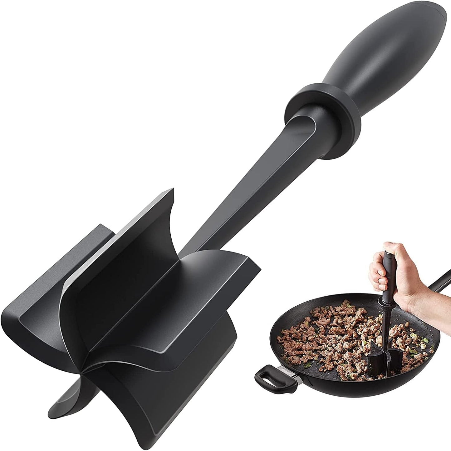 Premium Chopper, Hamburger Chopper, Premium Heat Resistant Masher and Smasher for Hamburger Meat