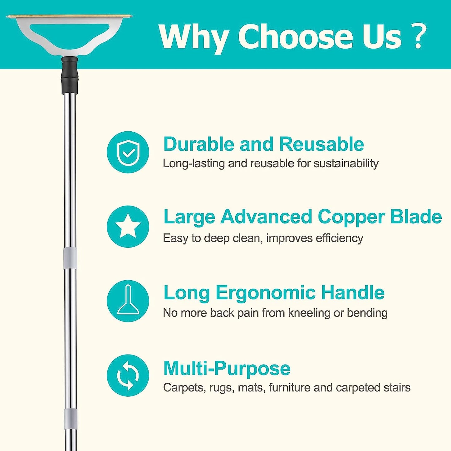 Premium Rake for Pet Hair Removal