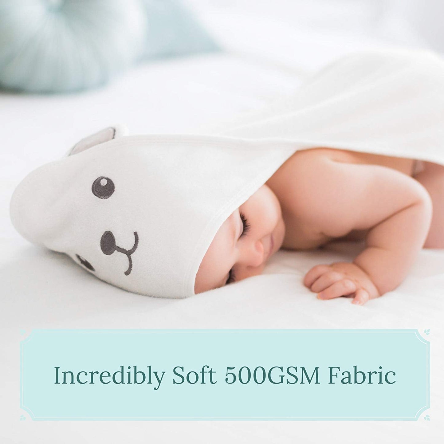 Premium Hooded Baby Towel - Soft Bath Towel with Bear Ears for Babie, Toddler, Infant - Ultra Absorbent