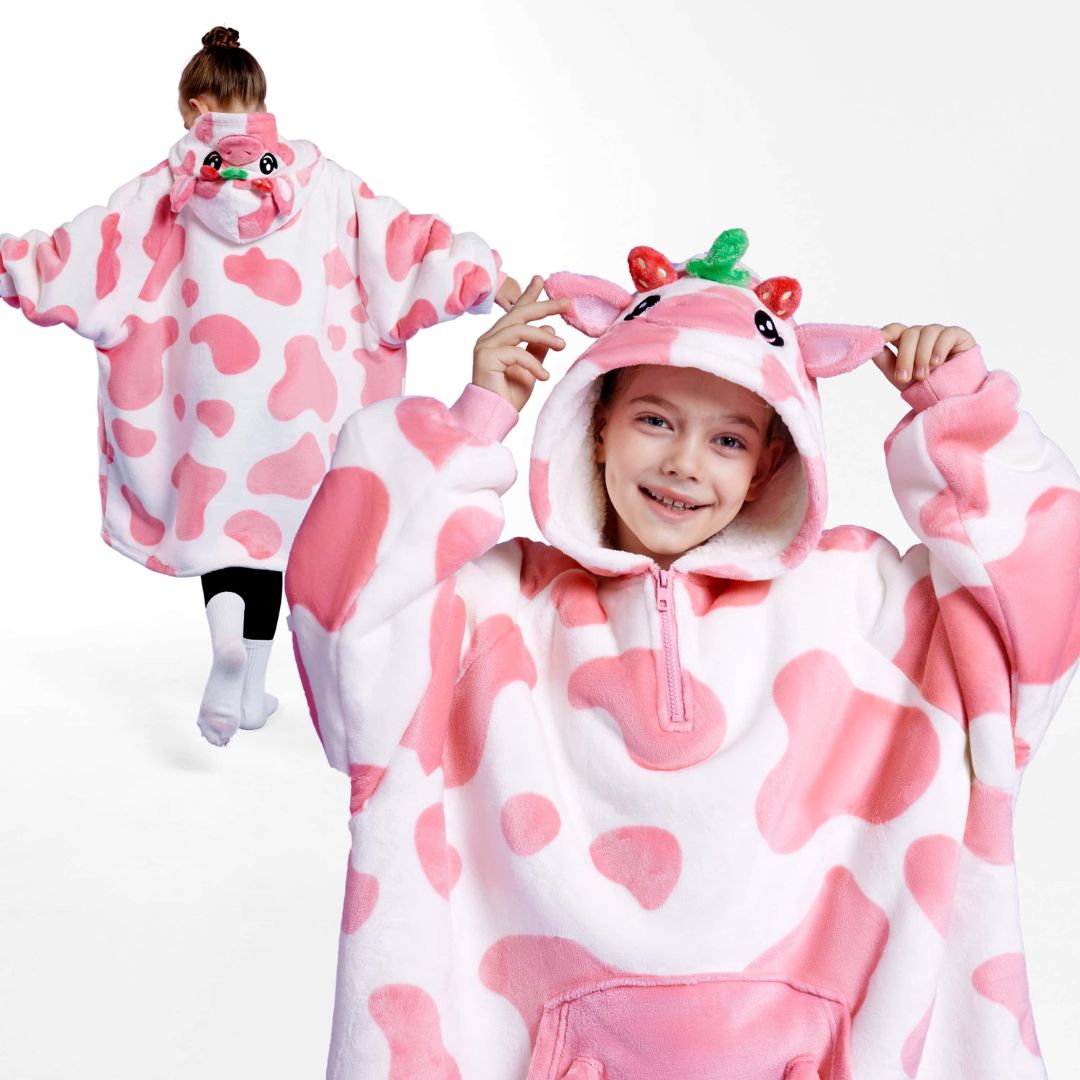 Premium Blanket Strawberry Cow For Kids