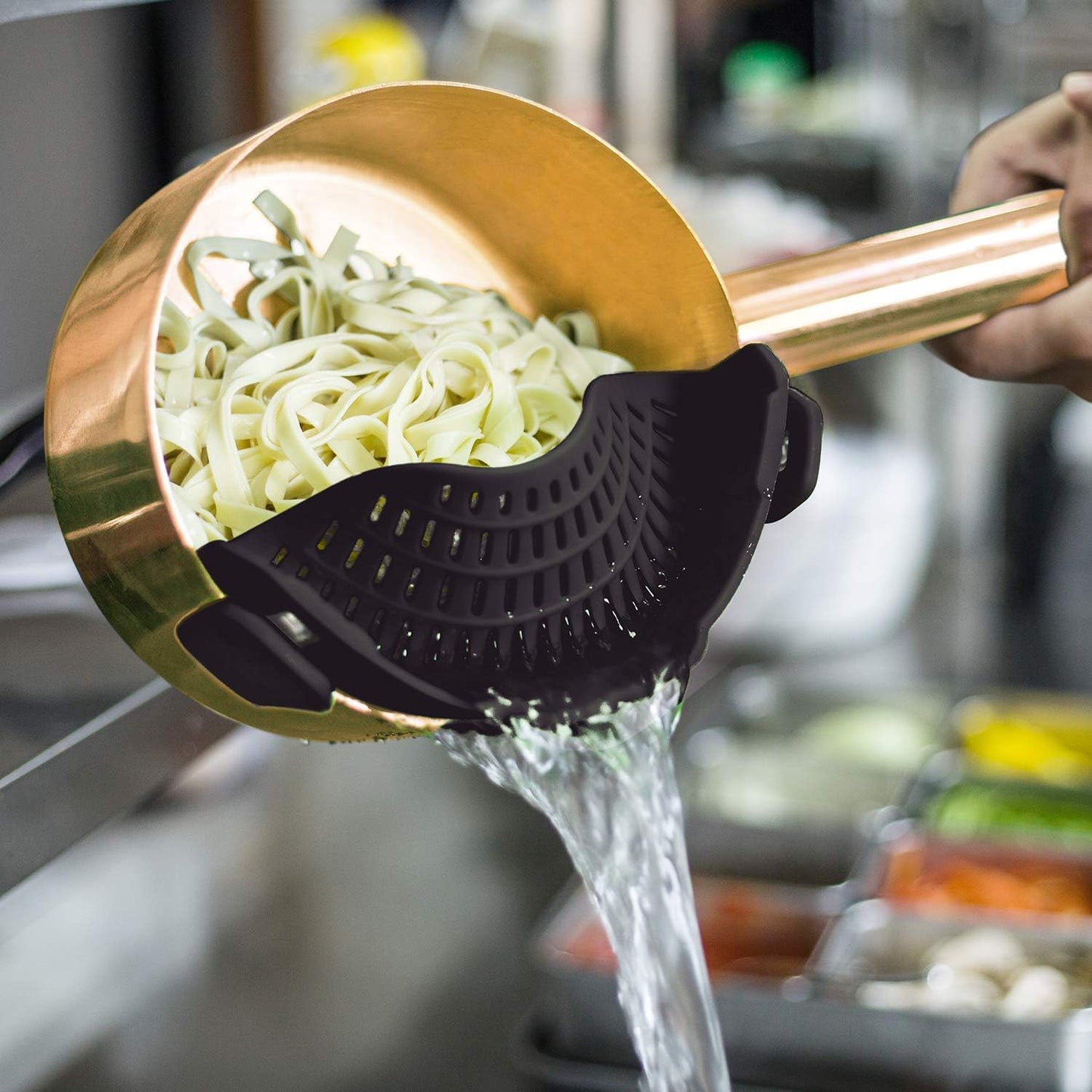 Premium On Strainer Silicone for All Pots and Pans