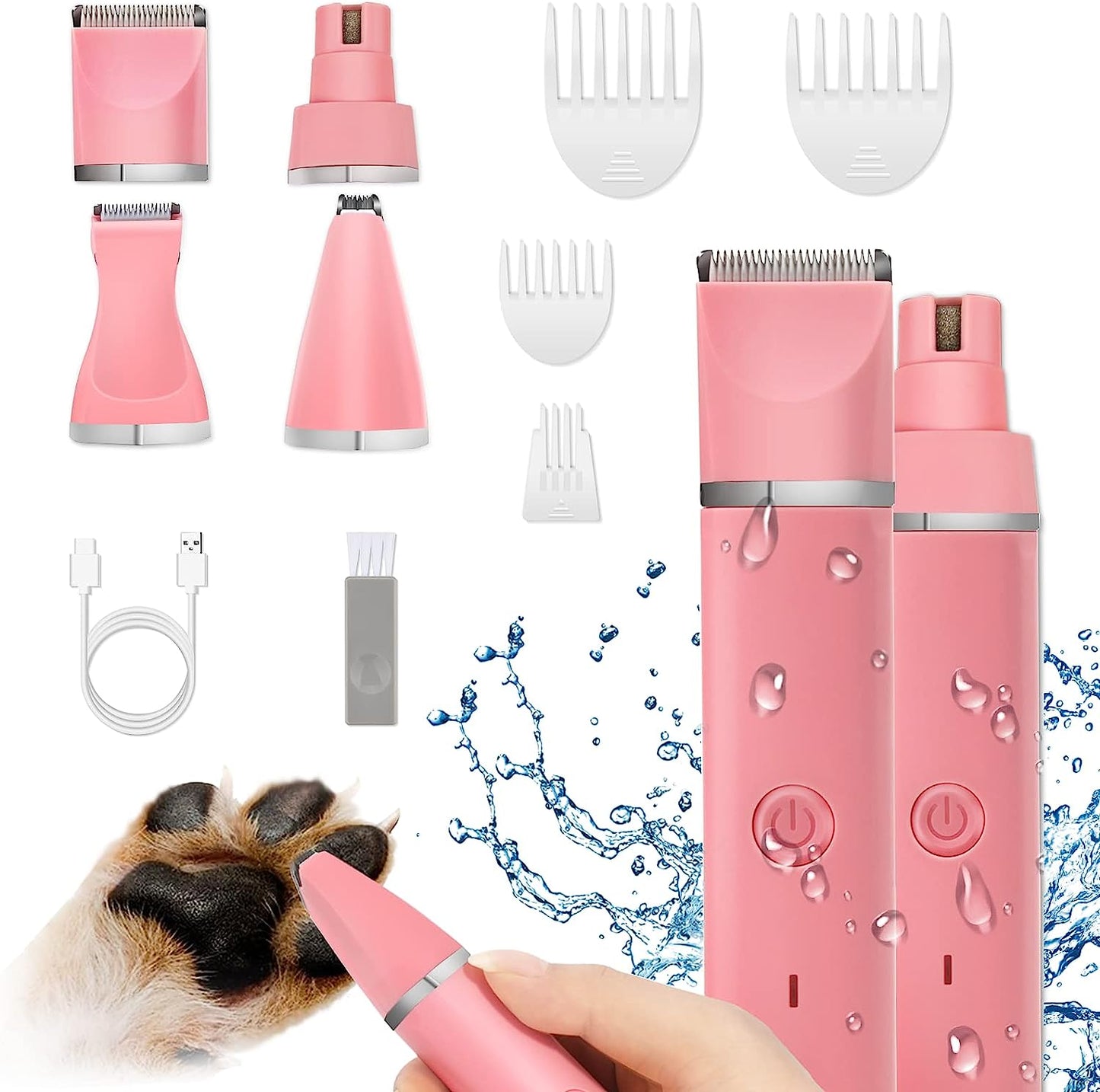 Premium Grooming Clippers Kit Dog Hair Clipper-Low Noise Pet Clippers