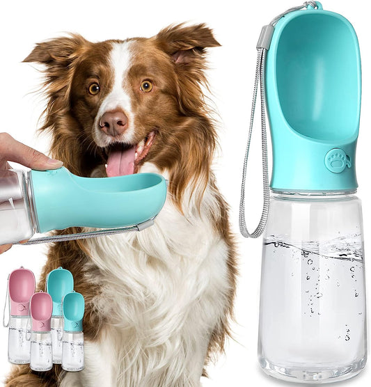 Premium Water Bottle, Leak Proof Portable Puppy Water Dispenser with Drinking Feeder