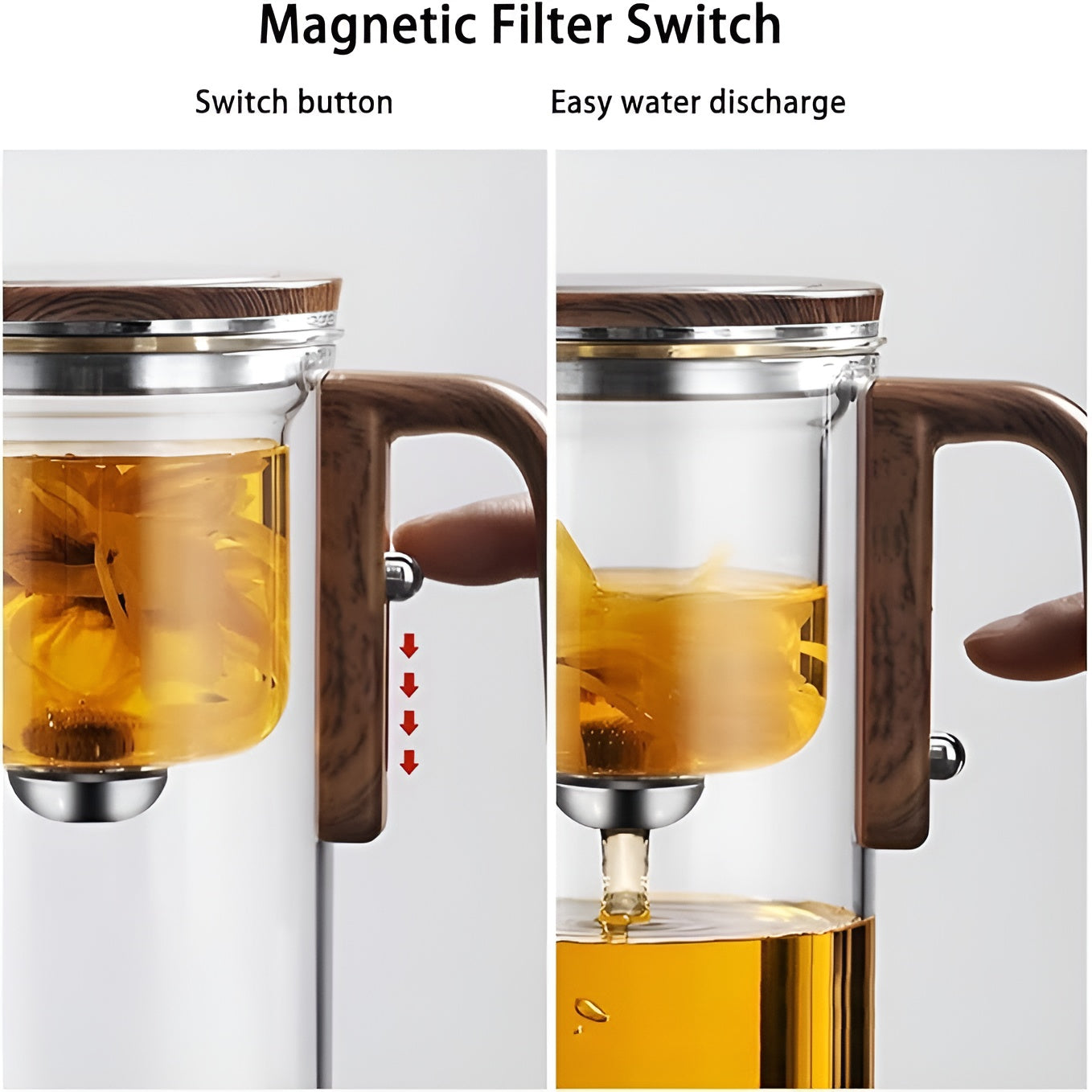 Premium Teapot with Wooden Handle