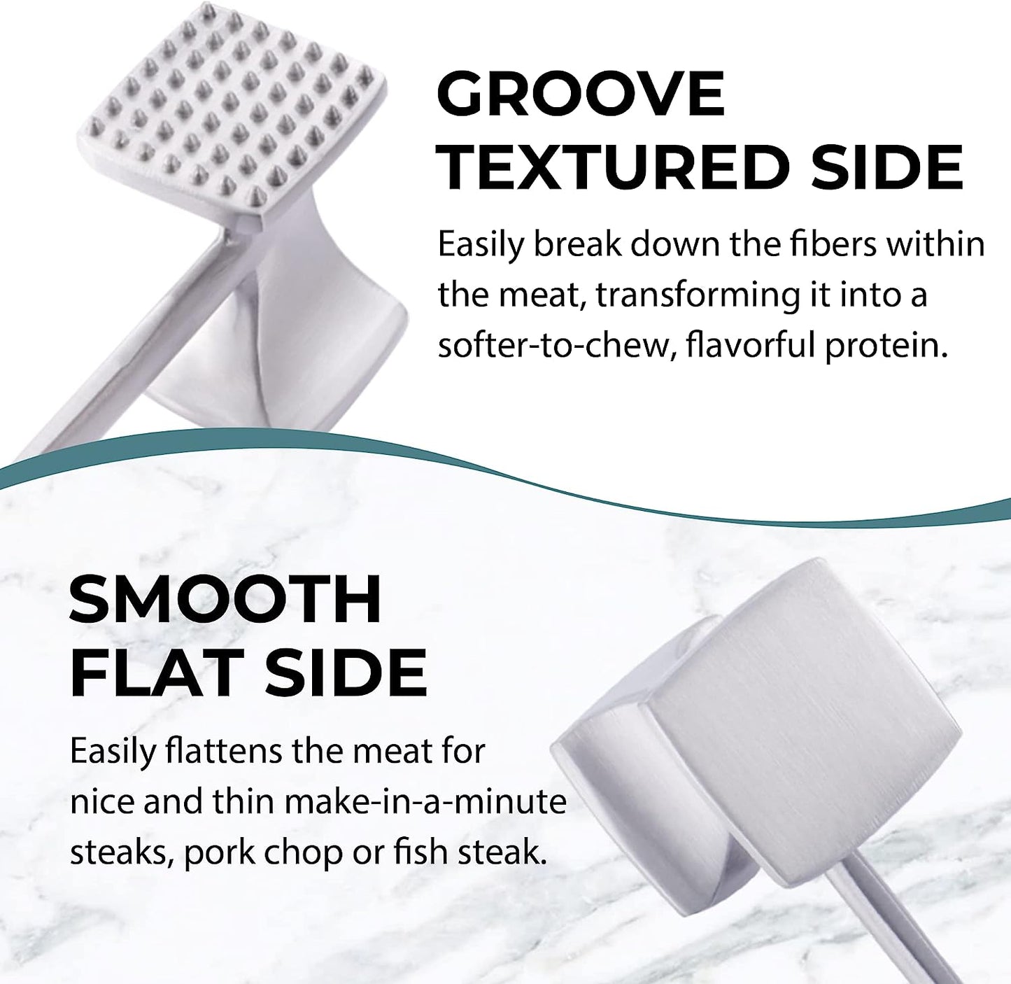 Premium Tenderizer Hammer with Comfortable-Grip Handle
