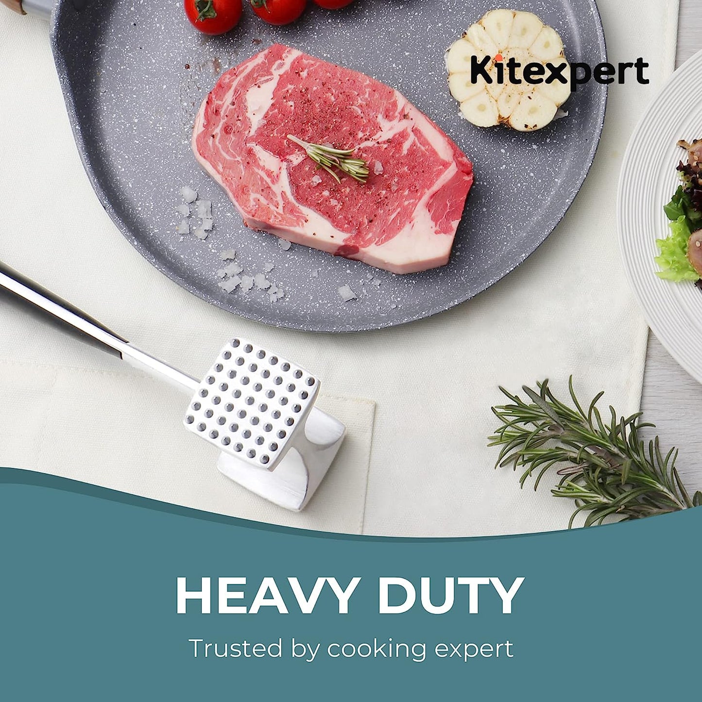 Premium Tenderizer Hammer with Comfortable-Grip Handle