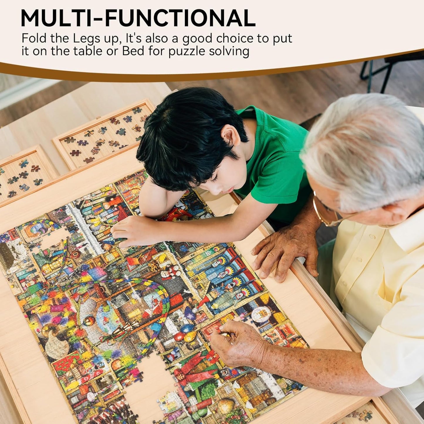 Premium Puzzle Table with Storage