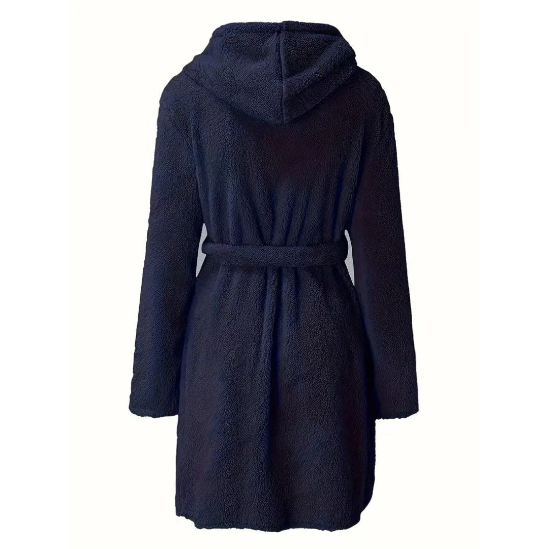 Premium Winter Plush Hooded Bathrobe