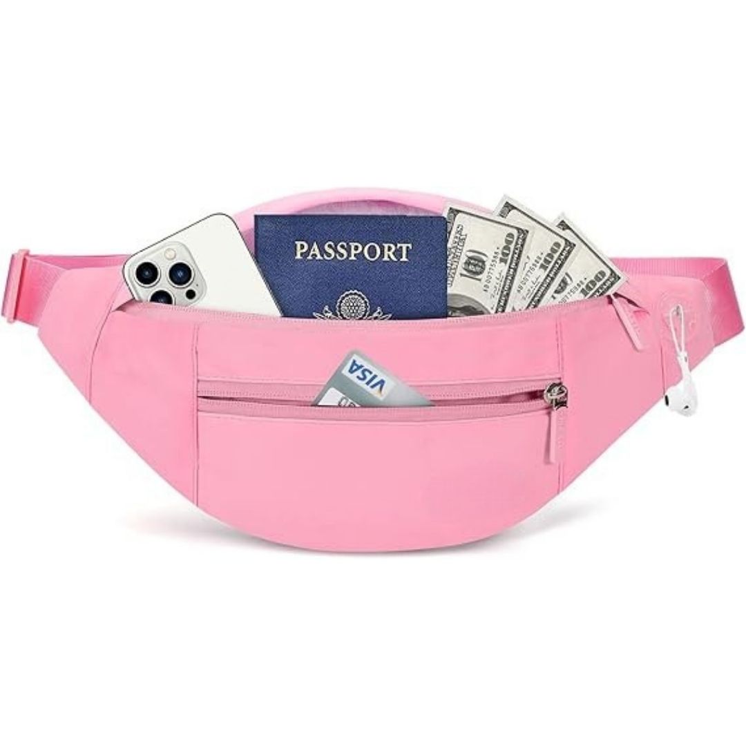 Premium Crossbody Fanny Pack With 4-Zipper