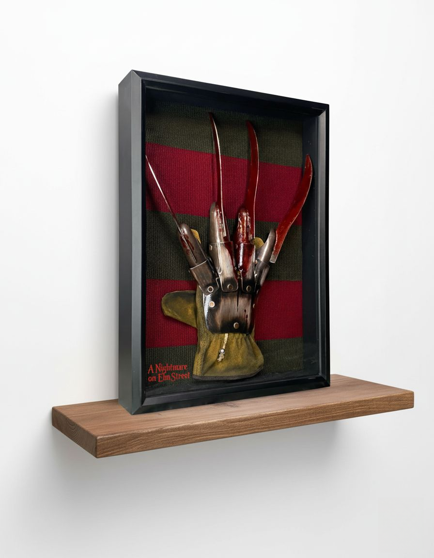 Premium Krueger Glove Display Box Nightmare on Elm Street Decor