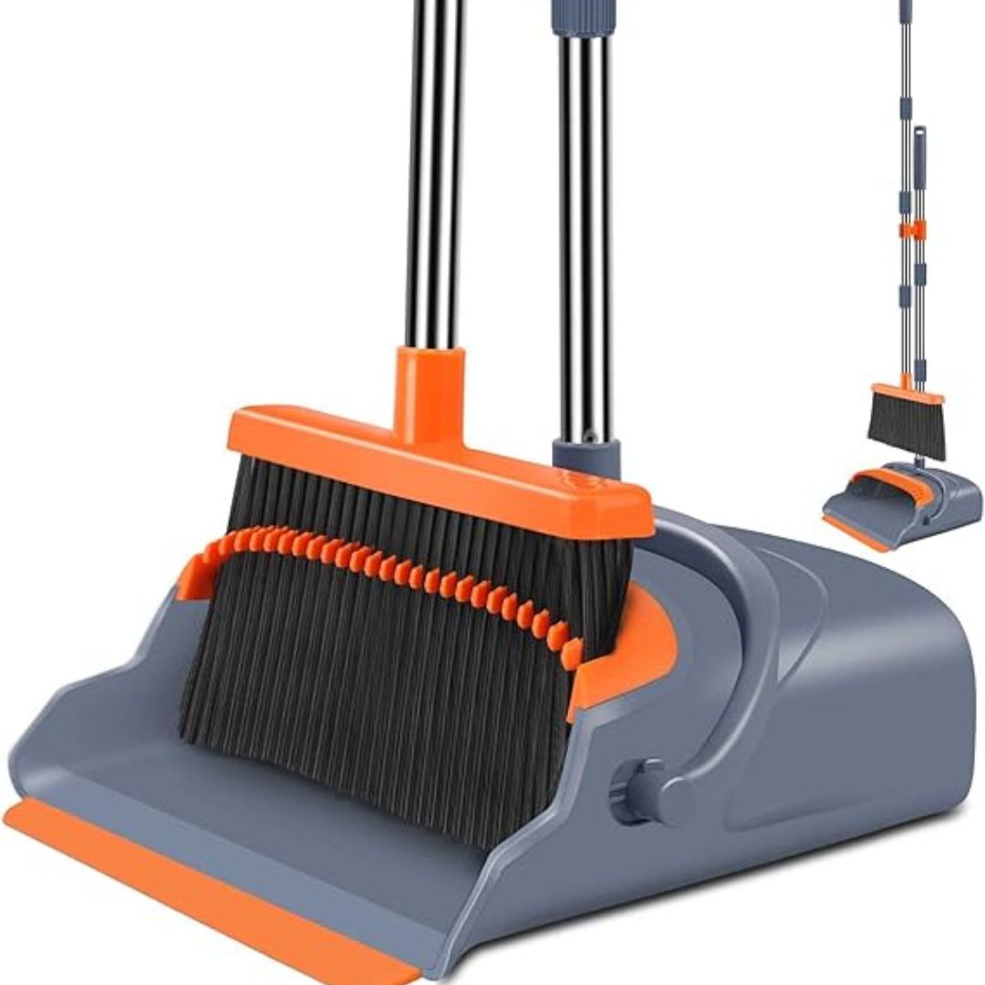 Premium Broom and Dustpan Set