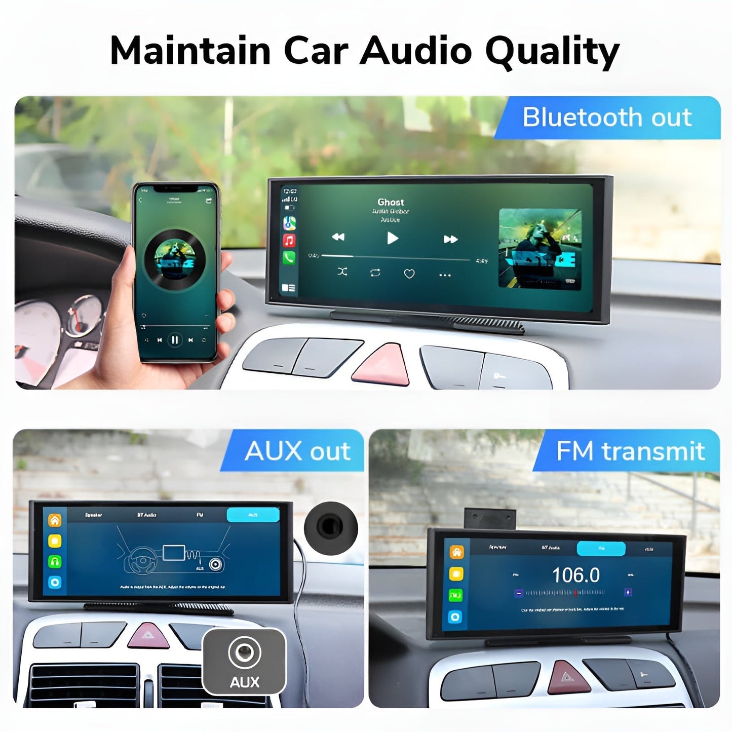 Premium Wireless Carplay Screen Stereo 10.3 inch HD