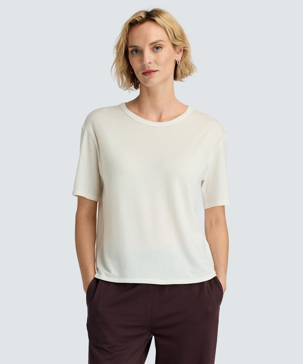Women's Relaxed Merino Crew Neck T-Shirt