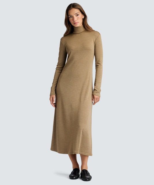 Women’s Merino Long Sleeve Turtleneck Dress