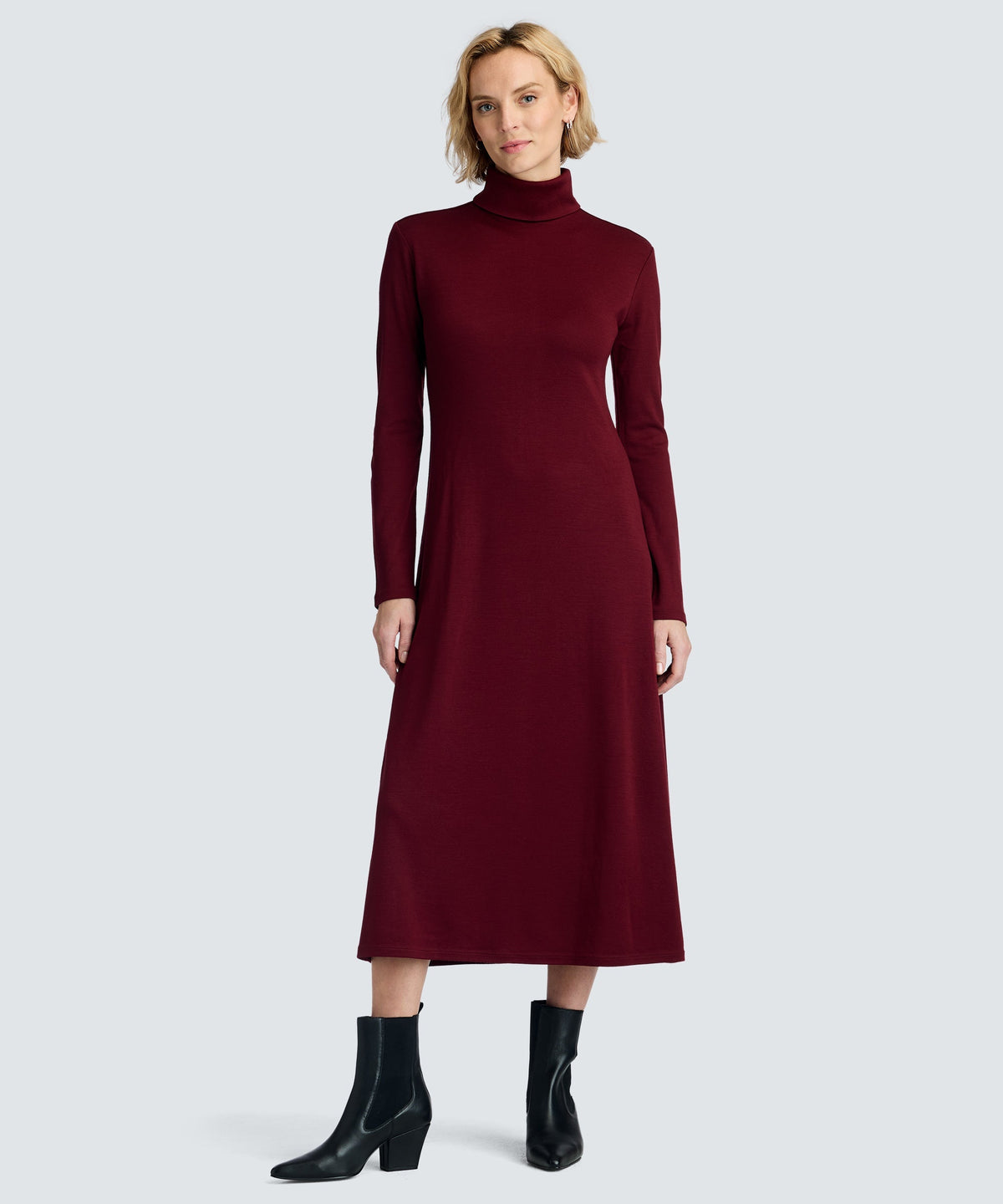 Women’s Merino Long Sleeve Turtleneck Dress