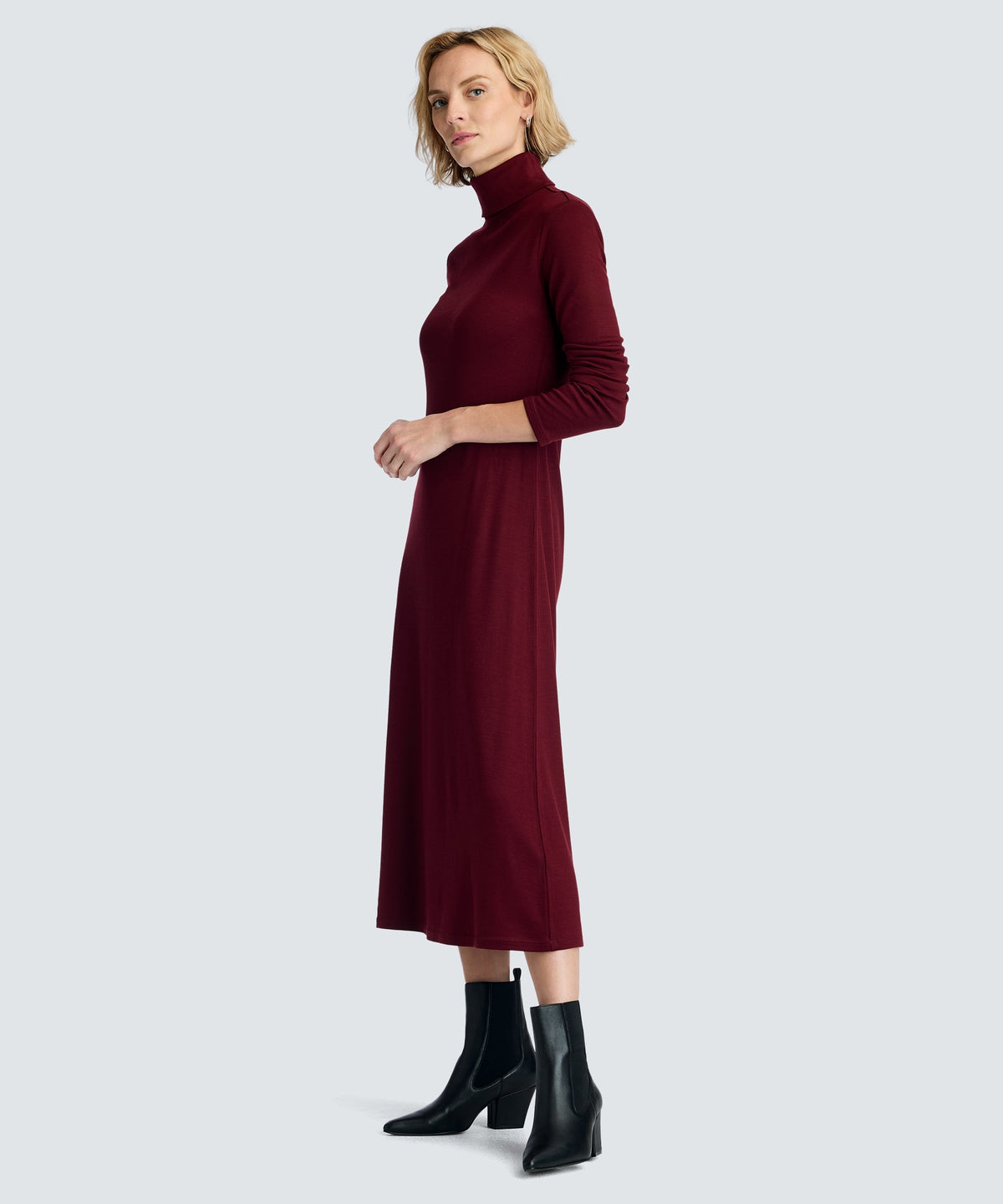 Women’s Merino Long Sleeve Turtleneck Dress