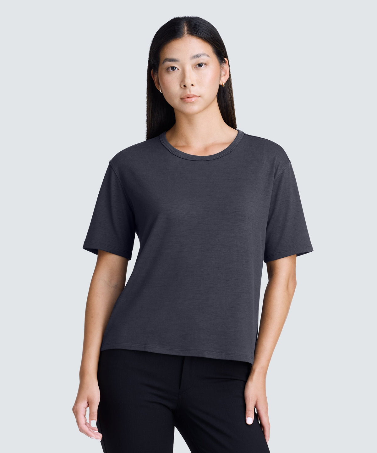Women's Relaxed Merino Crew Neck T-Shirt