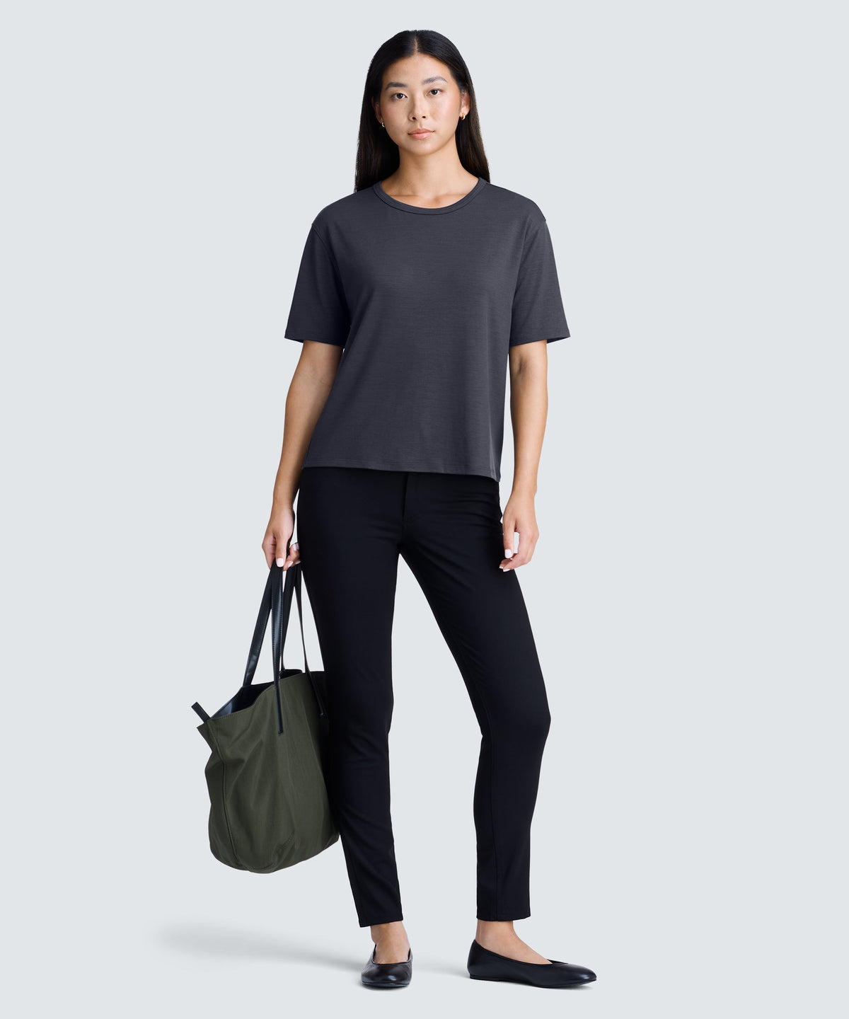 Women's Relaxed Merino Crew Neck T-Shirt