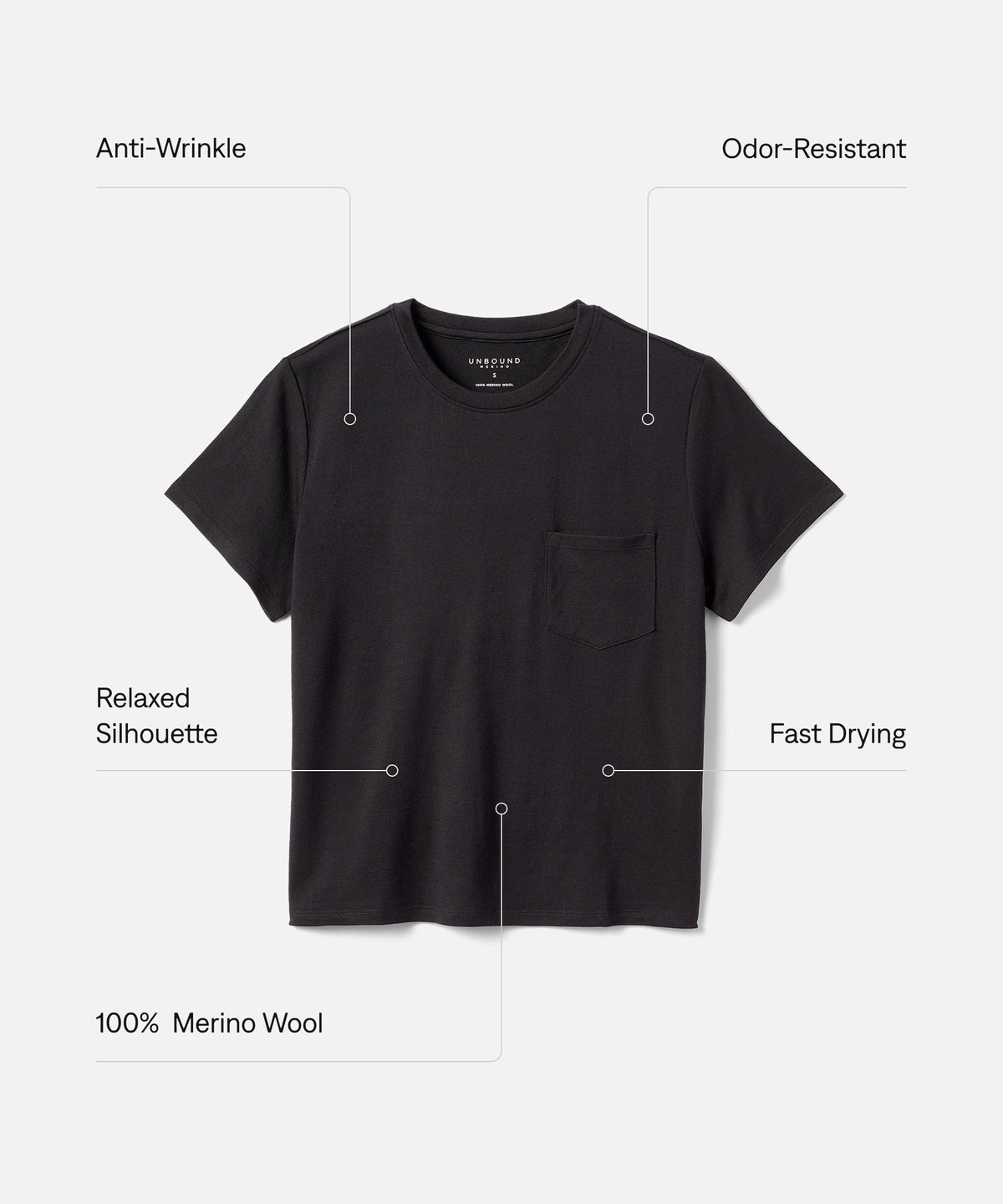 Women's Merino Boxy Pocket Tee