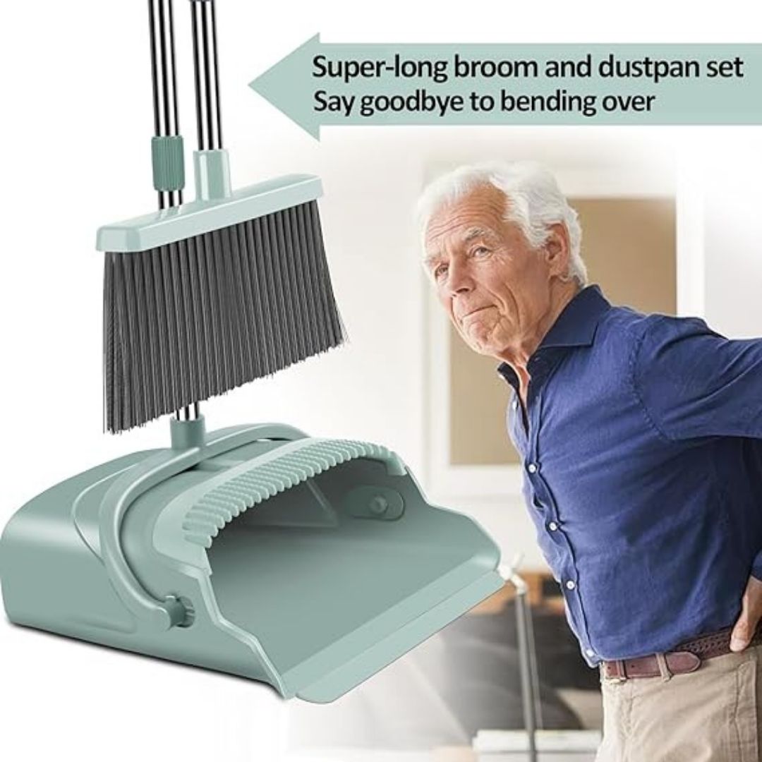 Premium Broom and Dustpan Set