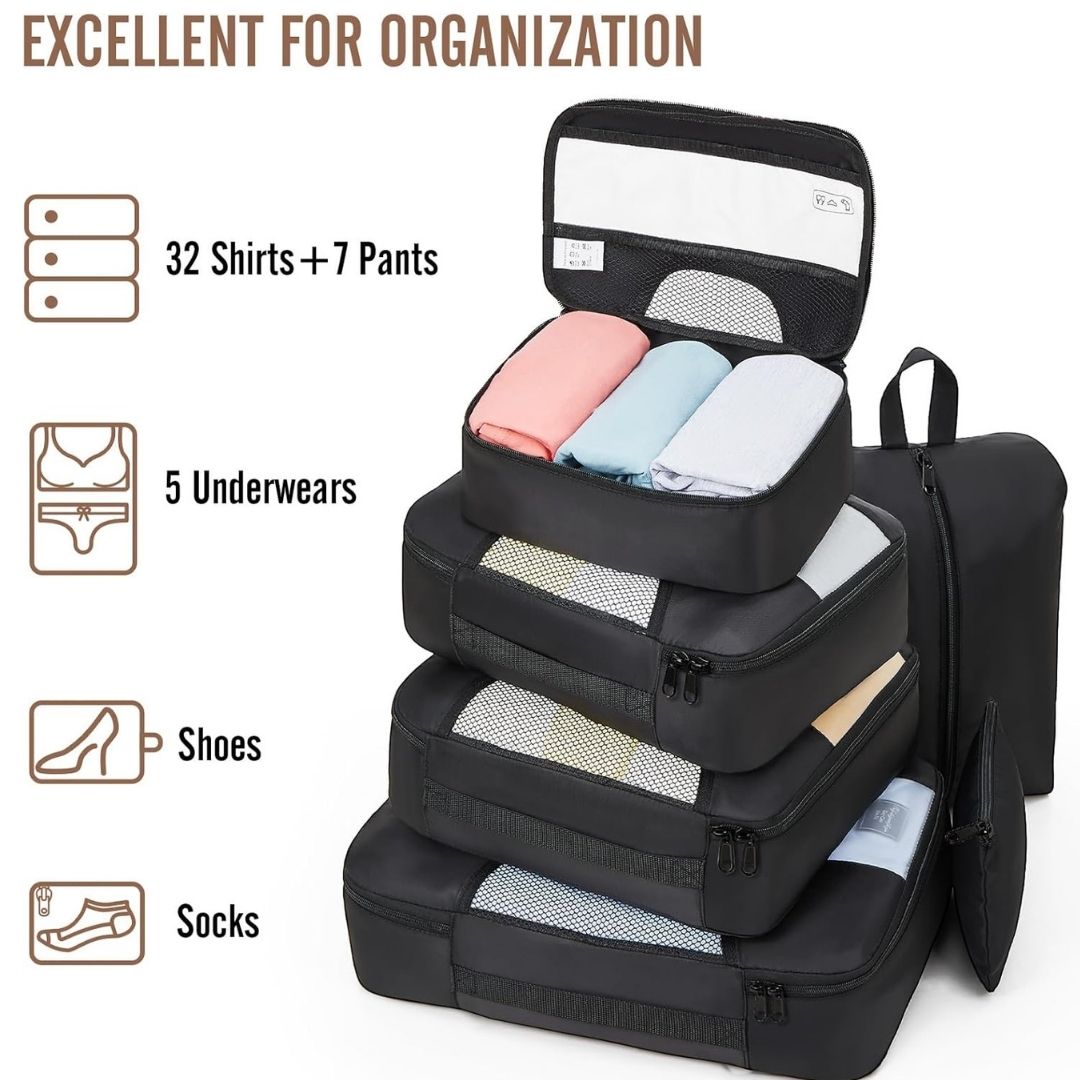 Premium Set Packing Cubes for Travel