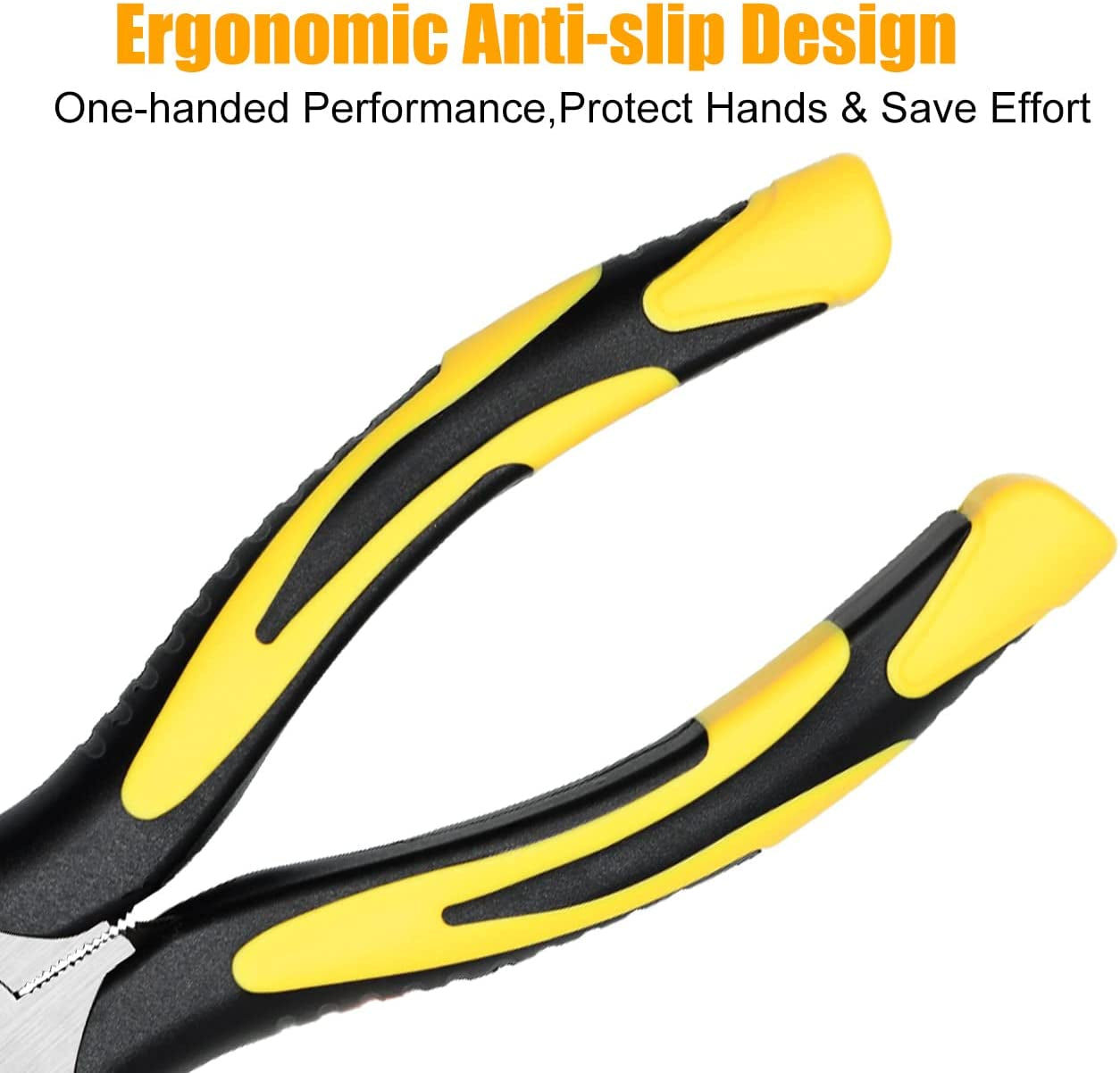 Premium Needle Nose Pliers- 8” & 6’’, Paper Clamp Precision