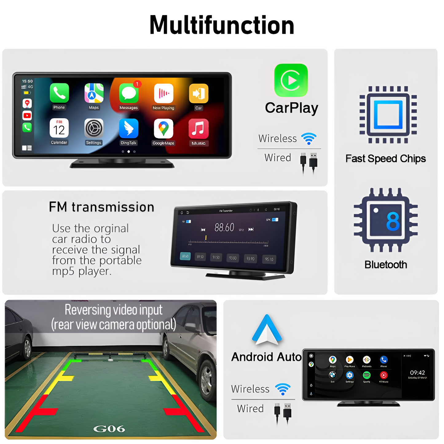 Premium Wireless Carplay Screen Stereo 10.3 inch HD