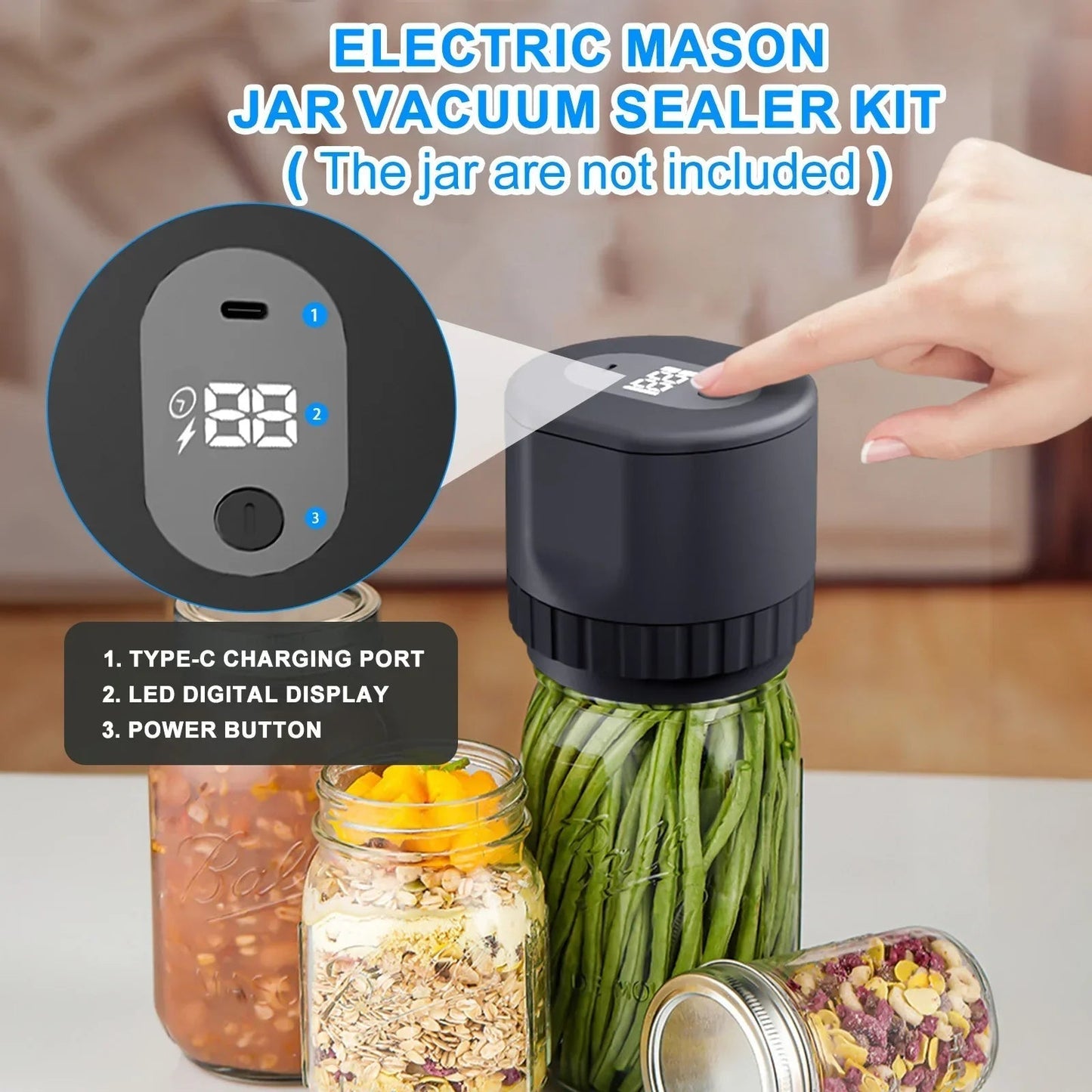 Premium Mason Jar Vacuum Sealer