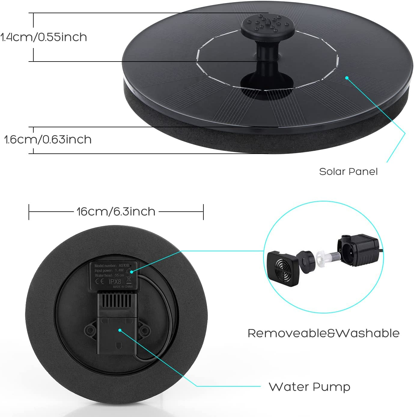 Premium Bird Bath Fountain Pump