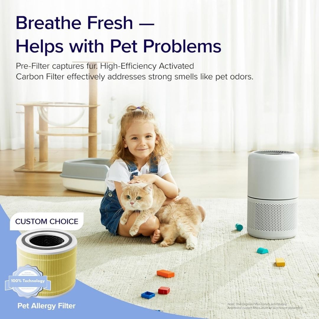 Premium Purifier for Home Allergies Pets Hair in Bedroom