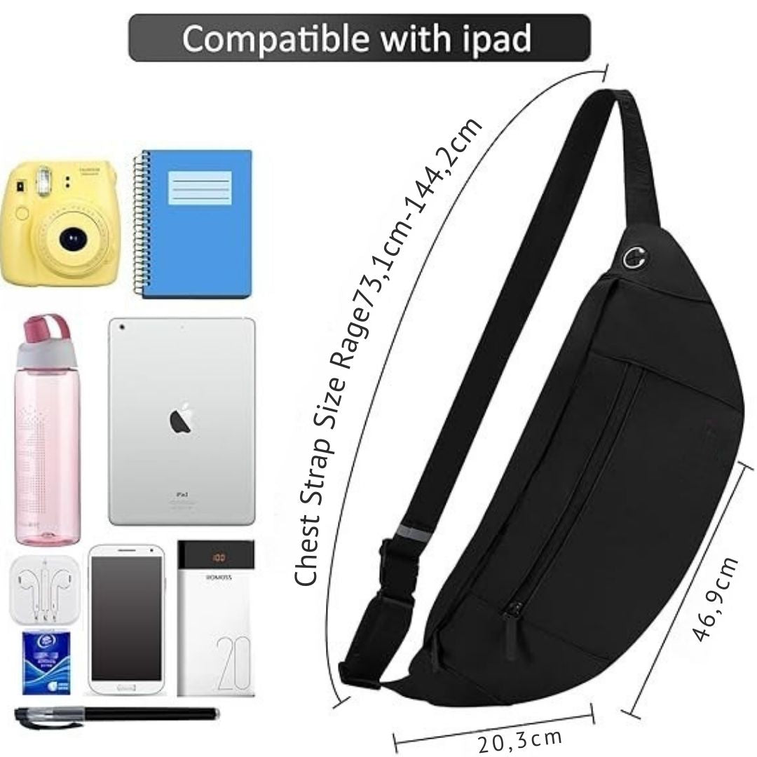 Premium Crossbody Fanny Pack With 4-Zipper