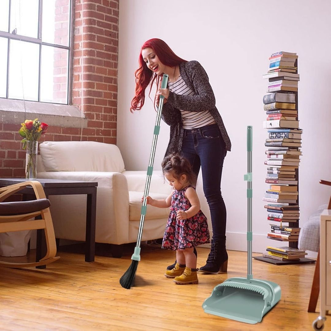 Premium Broom and Dustpan Set