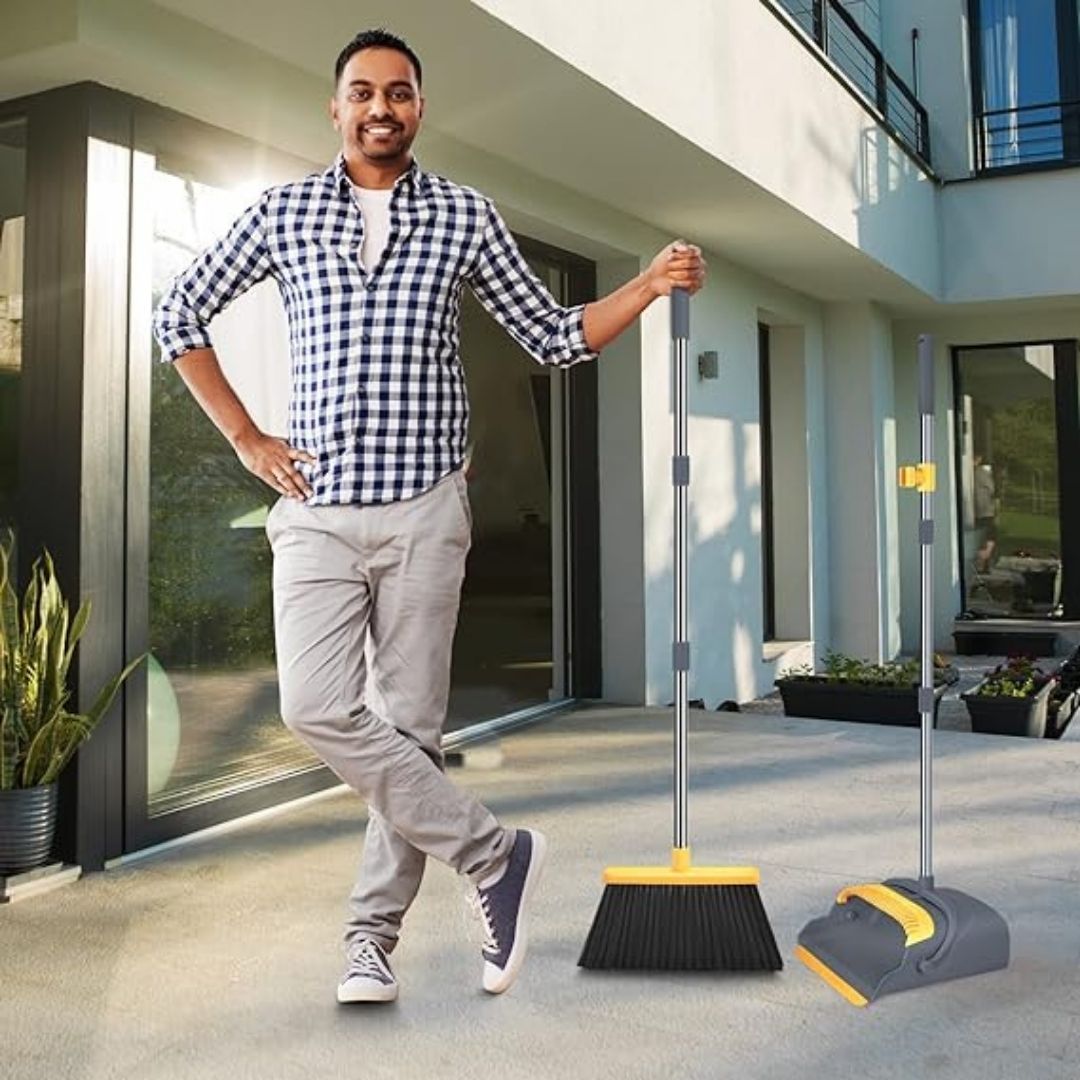 Premium Broom and Dustpan Set